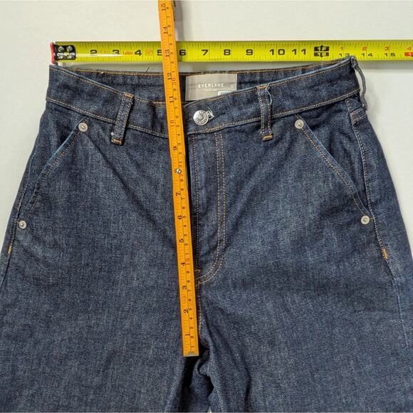 Everlane Arc 27 Dark Wash Barrel Leg High Rise Minimalist Chic Denim - Picture 5 of 9